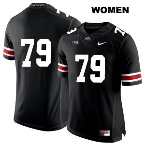 Women's NCAA Ohio State Buckeyes Brady Taylor #79 College Stitched No Name Authentic Nike White Number Black Football Jersey DR20R65UL